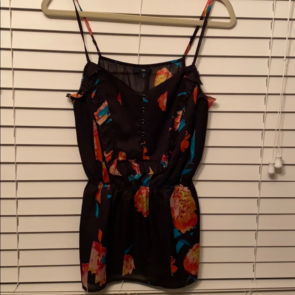 Black and floral top